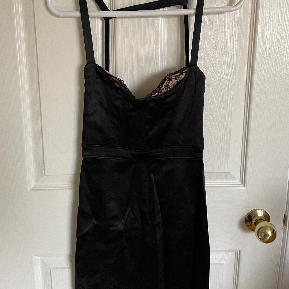 Satin & lace dress